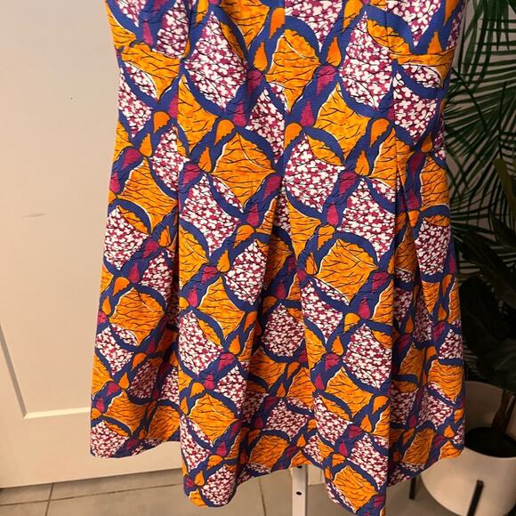 Zara Womens Tribal Print Open Back Mini Dress Medium - Picture 4 of 11